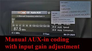 Manual Aux in coding for E60 CCC(iDrive) with Input gain adjustment.