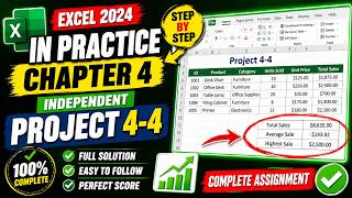 Excel 2024 In Practice Ch 4 Independent Project 4-4