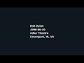 Bob Dylan - 1990-06-10 - Adler Theatre, Davenport, IA, US