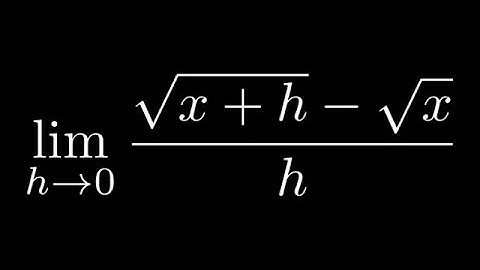 Find the Limit of (sqrt(x + h) - sqrt(x))/h as h approaches 0