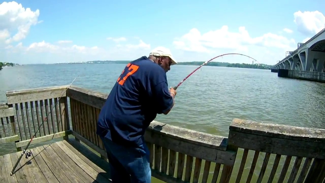 Potomac River Catfishing at Jones Point Park With A Subscriber YouTube