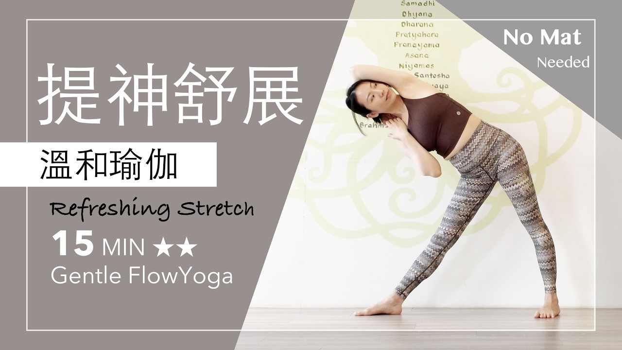 提神 舒展【溫和瑜伽】15分鐘 Gentle Flow Yoga ★ ★ #流動瑜珈 #瑜珈師資培訓 #伸展 #拉筋 縮圖