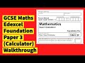 GCSE Maths Edexcel Foundation Past Paper 3 (Calculator) - Walkthrough