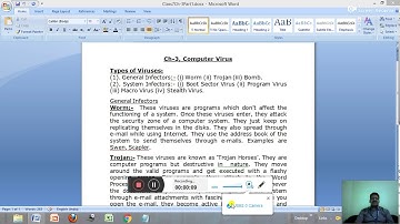 Class-7, Computer Studies. Ch-3, Computer Virus.Part-3.