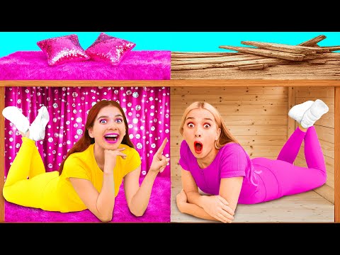 Secret Rooms Under The Bed | Rich VS Broke Crazy Prank Ideas by BaRaDa Challenge