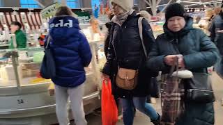 : ,  . .  Riga, Central Market. Grocery.