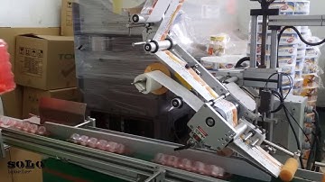 Flexcy Top Labelling Machine | Egg Tray Labelling | Solo Labeller Technology