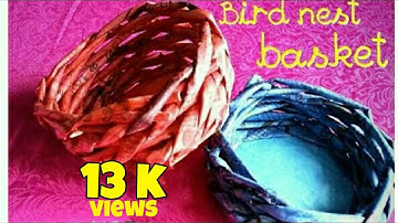 BIRD nest basket / DIY  paper craft /easy tips with Fontana craft/ #paperrecycling #DIY#fontanacraft