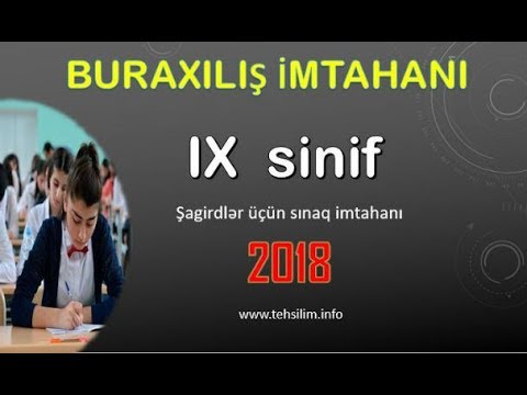 9 CU SİNİF BURAXILIŞ İMTAHANI 2Cİ MƏRHƏLƏ AZƏRBAYCAN DİLİ SUALLARI SINAQ TESTİ.