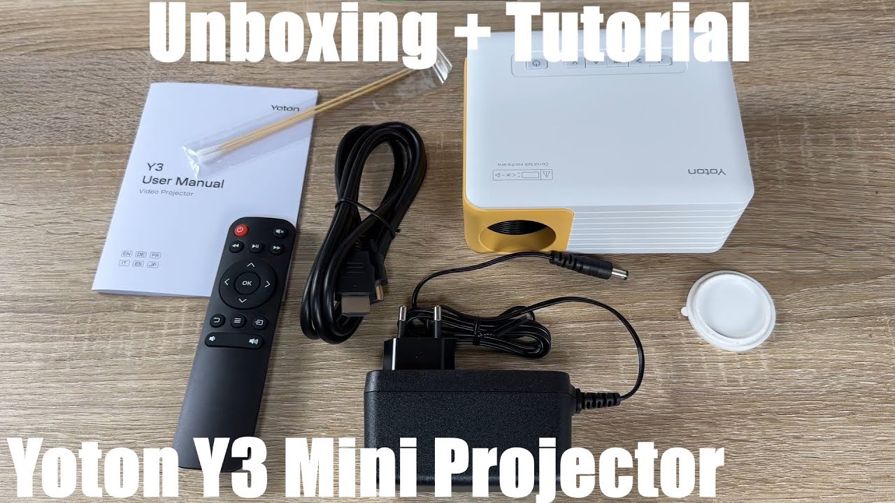 Mini Projector - 1080P Full HD Supported YOTON Portable Projector Y3  Unboxing and instructions 