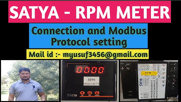 SATYA RPM METER CONNECTION AND PARAMETERS