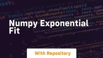 numpy exponential fit