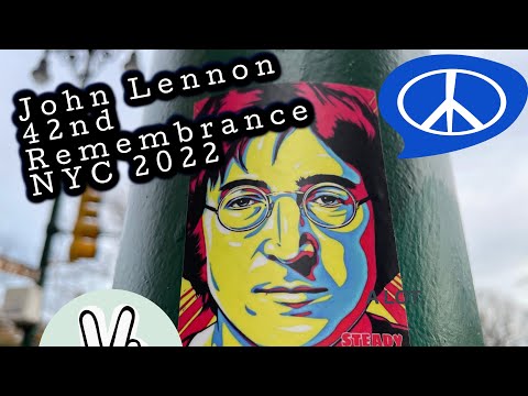 John Lennon 42nd Remembrance NYC Strawberry Fields- Central Park ☮️ Dakota 2022 #johnlennon