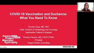 COVID-19 Vaccination \& Duchenne: What You Need To Know (December 2020 Webinar)