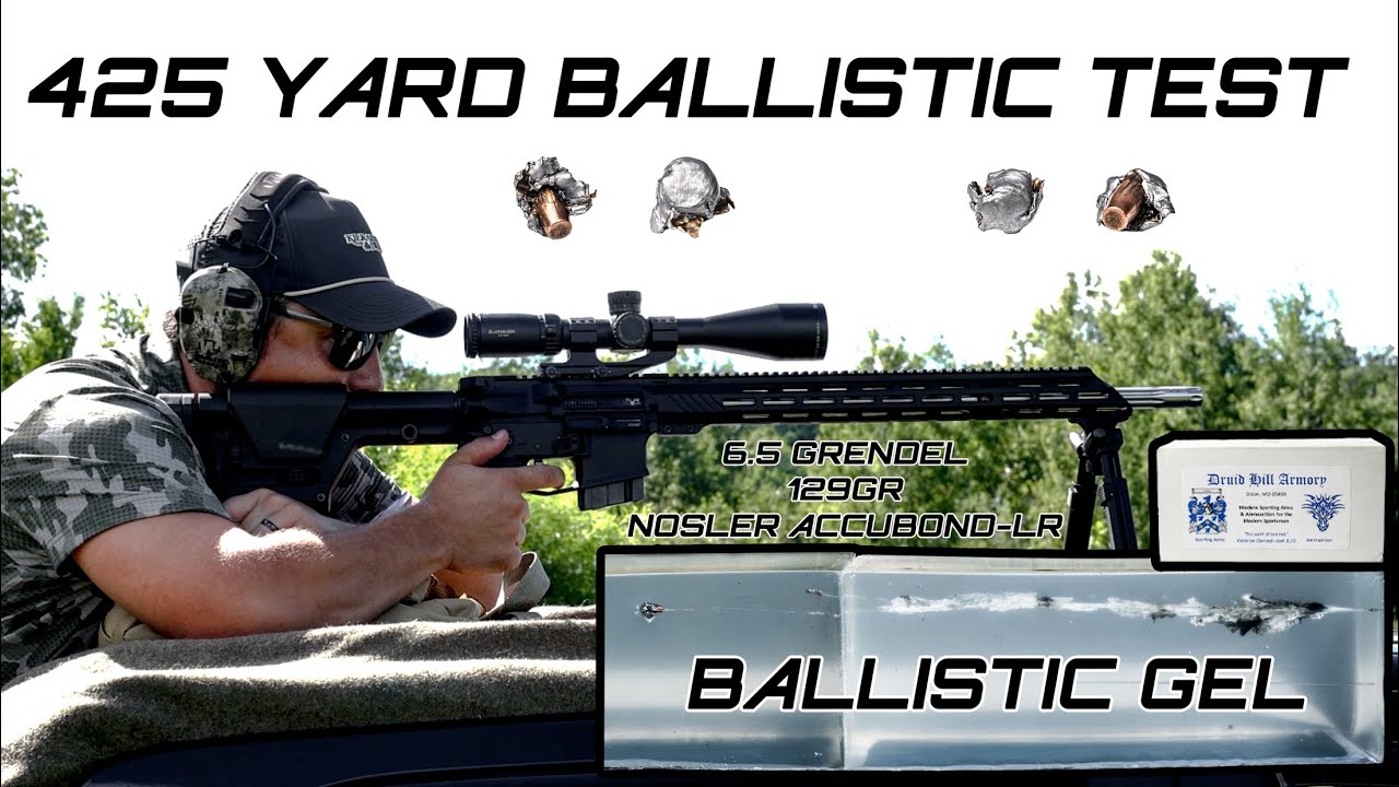 AR-15 Ballistic Gel Test at 100 & 425 Yards | 6.5 Grendel 129gr Nosler AccuBond-LR