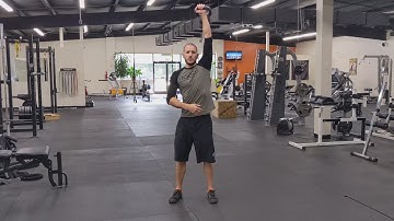 Single Kettlebell Overhead Reverse Lunge