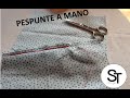 Puntada o pespunte a mano (punto atrás)