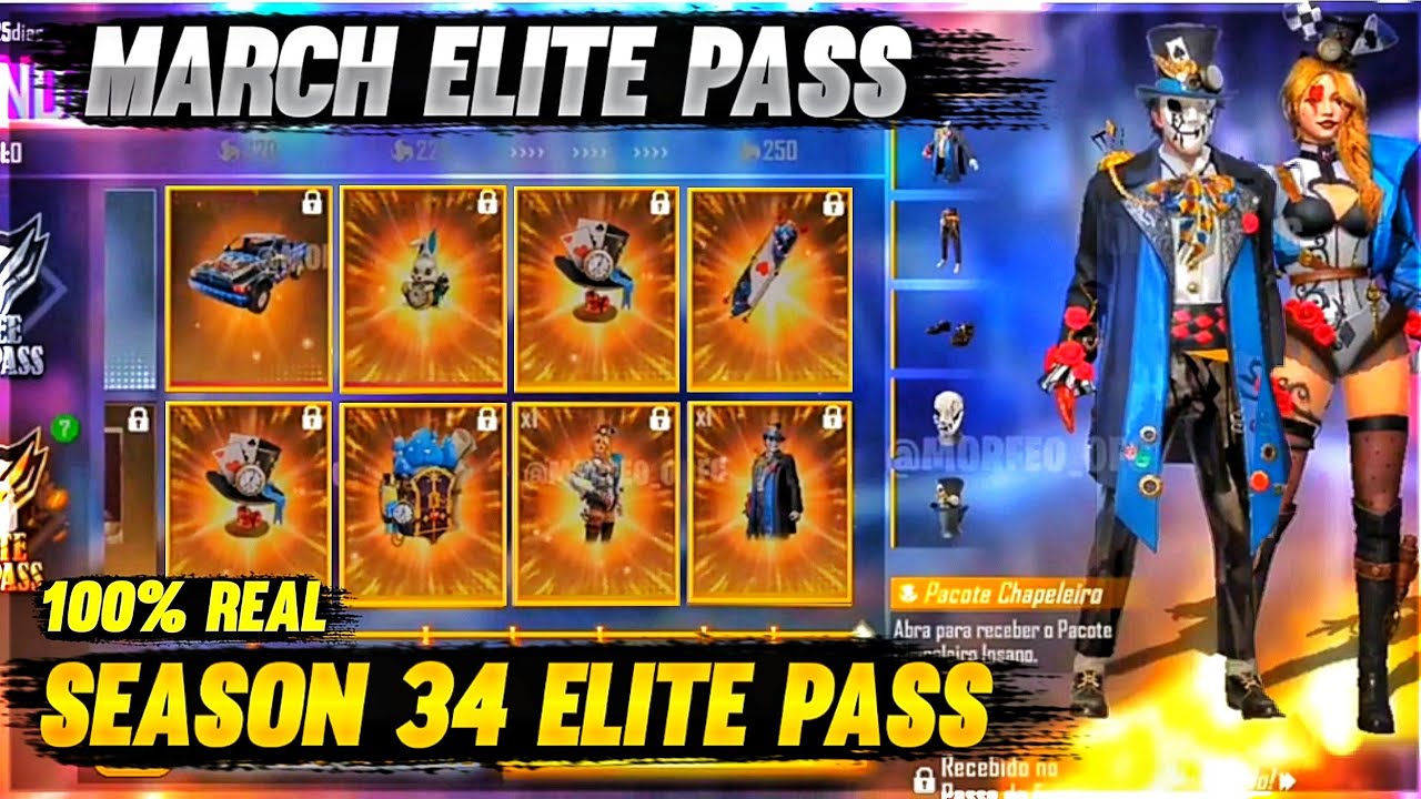 Free Fire Upcoming March Elite Pass 2021 || Season 34 Elite Pass Confirm Full Review