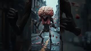 Bursting Brain Into Pieces Weired Creatures  Ai Surreal Monster Ai Generated Monster 2025 horror