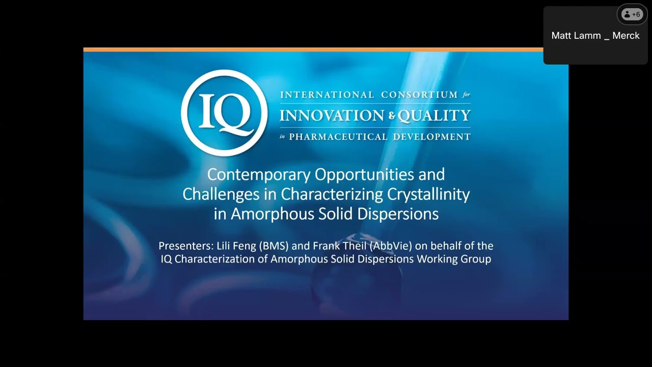 Contemporary Opportunities & Challenges: Characterizing Crystallinity in Amorphous Solid Dispersions