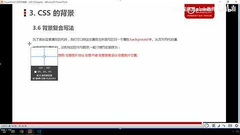 黑马Pink前端HTML+CSS教程：P124   32 背景属性复合写法
