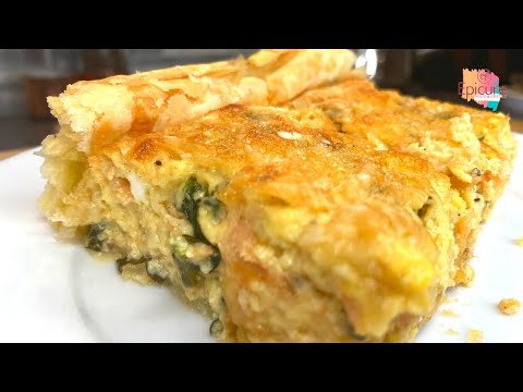 Puff Pastry Salmon & Spinach Quiche | You must try!