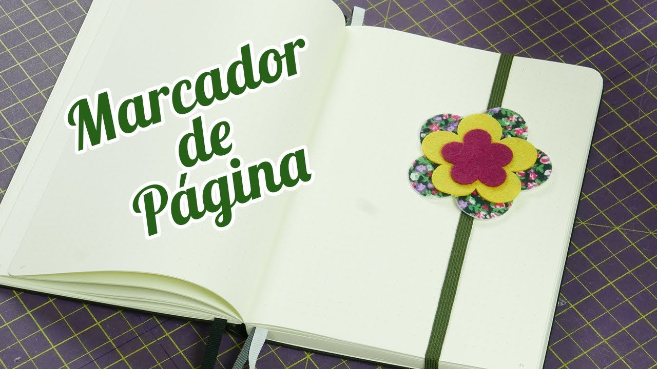 Marcador de Página de Feltro com Elástico