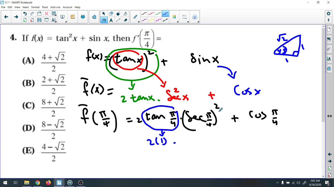 AP Calculus ab test 3 - YouTube