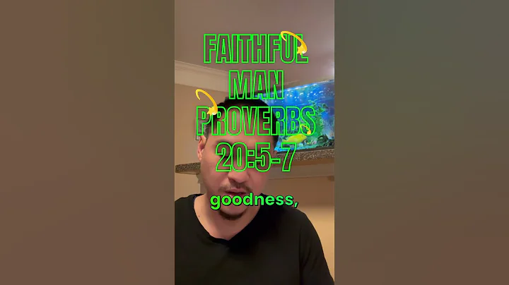 Faithful Man Proverbs 20:5-7 #god #jesus #prayers #blessings #bible #fyp #reels #shorts #faith