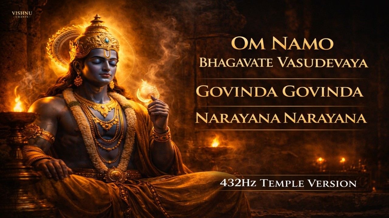 Om Namo Bhagavate Vasudevaya 432Hz | Joyful Vishnu Mantra for Protection & Divine Energy