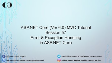 کنترل خطا در ASP.NET Core MVC – جلسه ۵۷