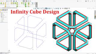 Infinity Cube design in solidworks | How to use 3d sketch in solidworks