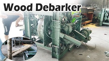 How the Wood Debarking Machine Works | High-Speed Log Peeling Process #woodprocessing #wood #peeling