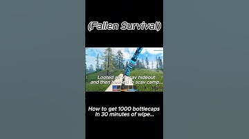 How to get 1k bottle caps in 30 minutes of wipe day... #fallensurvival  #robloxrust #rust #shorts