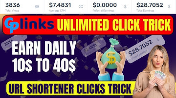 🔥Gplinks Link Shortener Unlimited Views Trick| Instant Payment| URL Shortener Unlimited Clicks Trick