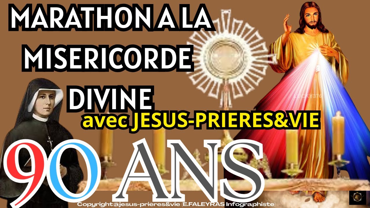 MARATHON DE LA MISERICORDE DIVINE 500 MISERICORDES FETE DES 90 ANS  SAMEDI 13 SEPTEMBRE 2025