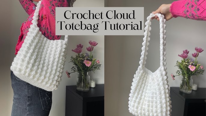 how to crochet tiktok heart granny square tote bag!! 💖 