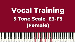 5 Tone Scale (Female) vocal warm up / ファイブトーン (女性用)  発声練習