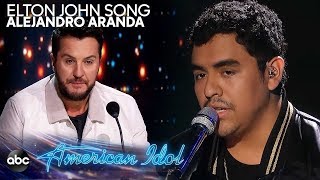 Alejandro Aranda sing "Sorry Seems To Be The Hardest Word"  in The Top 5 on American Idol 2019