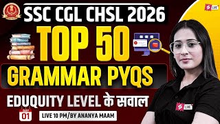 SSC Exams 2025-26 | Top 50 Error Detection SSC Exams 2025-26 | Error Detection by Ananya Mam