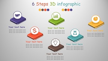 Create a 3d 6 steps infographic | powerpoint animation tutorial |  advanced powerpoint animation