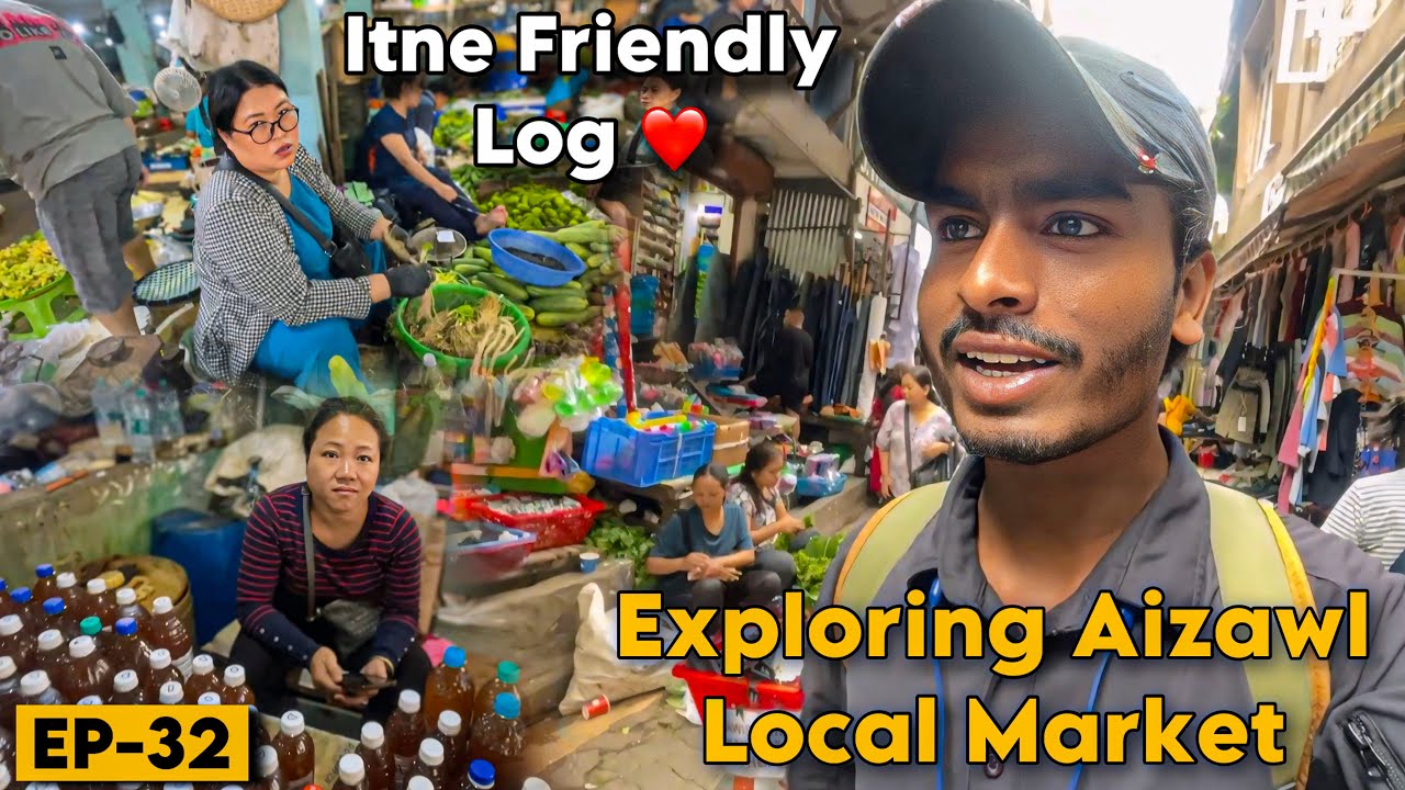Exploring Aizawl Local Market || Northeast Cycle Ride Ep-32