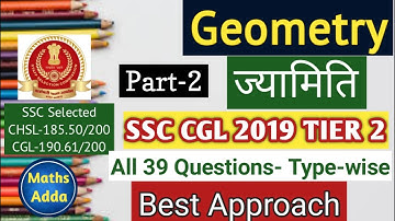 SSC CGL 2019 Tier 2 all Geometry Questions type wise for SSC CGL | SSC CHSL 2020