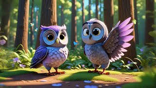 Five Musical Owls Hoot and Sing | Fun Animal Song for Kids | Counting & Music Nursery Rhyme