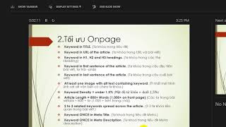 Các Check list cơ bản và quan trọng trong  SEO Onpage
