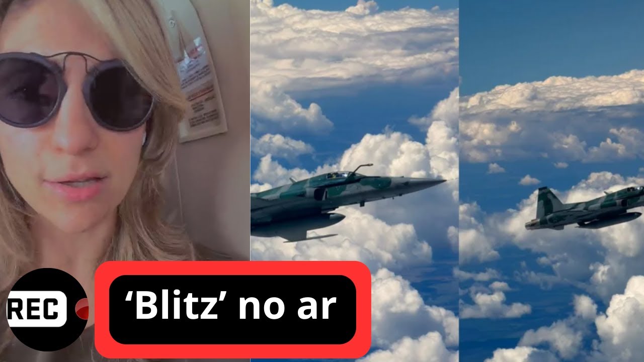 'Blitz no ar': Passageira registra aproximação de caça da FAB durante voo particular