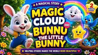 🐰☁️ Join Bunnu the Little Bunny on a magical adventure with a friendly Magic Cloud! 🌈✨ #baby#story