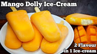 Delicious Homemade Mango Dolly Ice Cream | 2 Flavors in 1 Bar Recipe