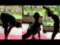 Actress Hari Teja's yoga video going viral on social media