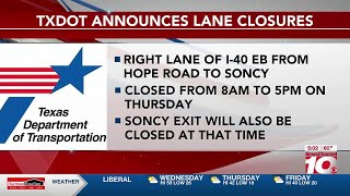 VIDEO: TxDOT announces Amarillo lane closures for the week of 11/27 - 12/1